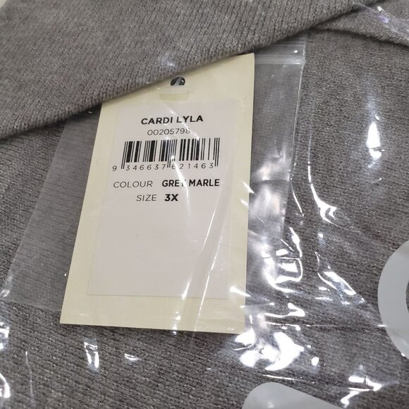NWT LORALETTE Lyla Cardigan‎ in Gray Marble Size 3X - Picture 6 of 9